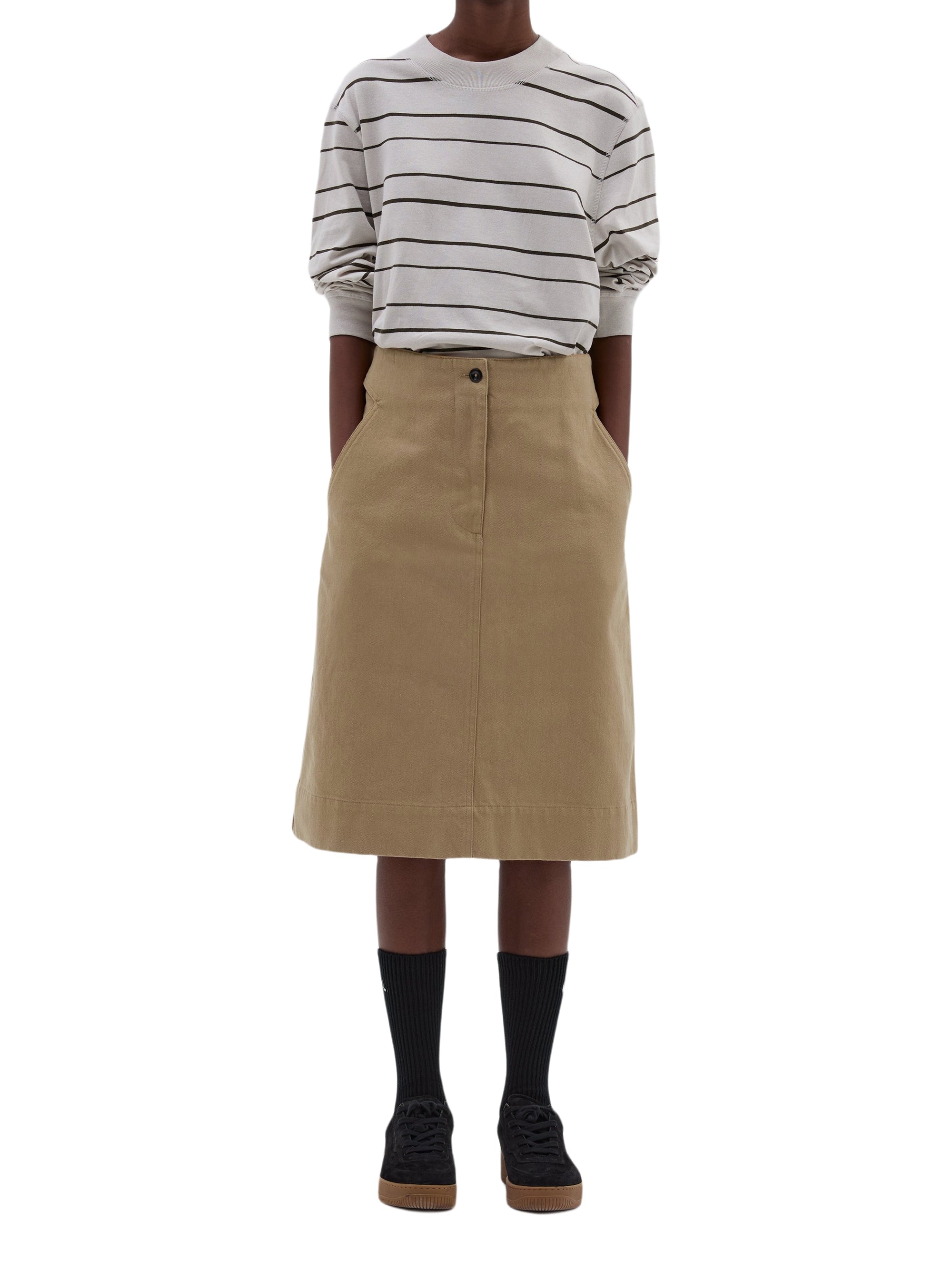 Jupe courte cargo - Beige & Yellow