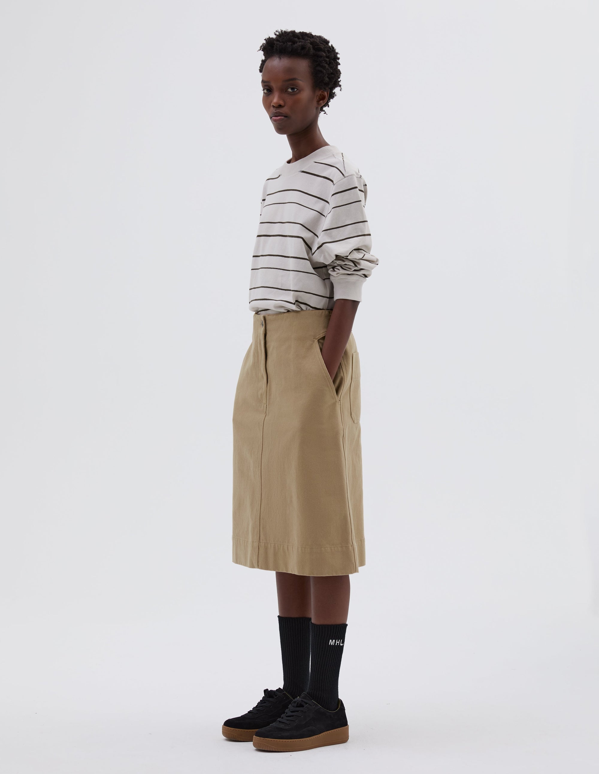 Jupe à dos ajustable - Beige & Yellow