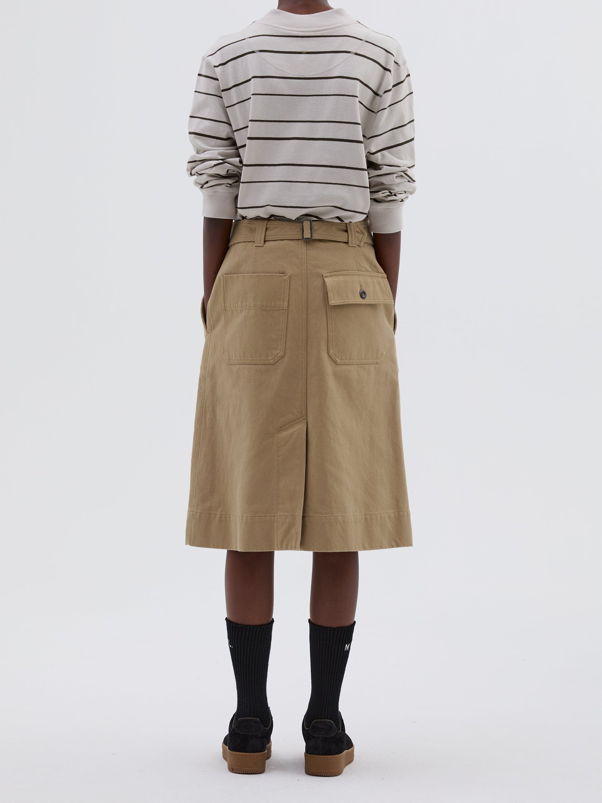 Jupe courte cargo - Beige & Yellow