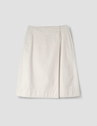 Jupe portefeuille - Beige & White