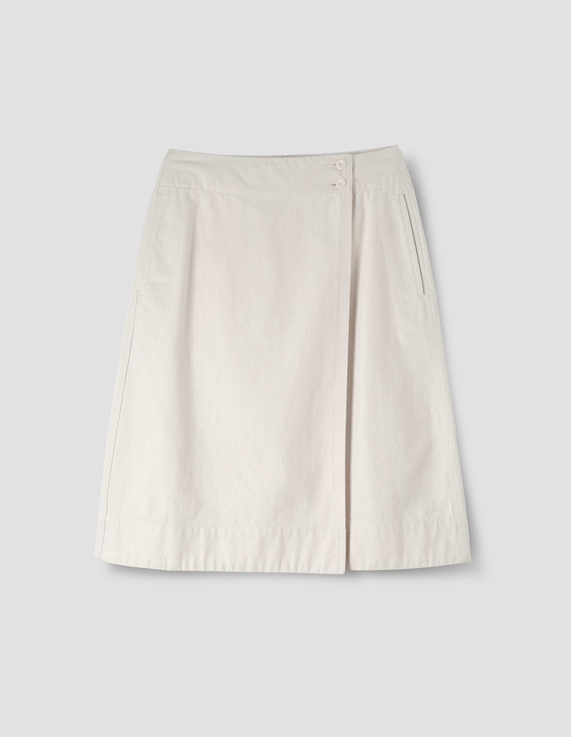 Jupe portefeuille - Beige & White