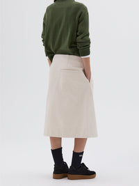 Jupe portefeuille - Beige & White