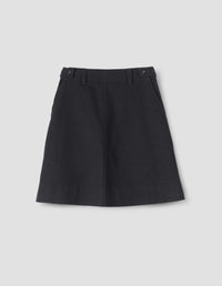Jupe à ceinture boutonnée - Black