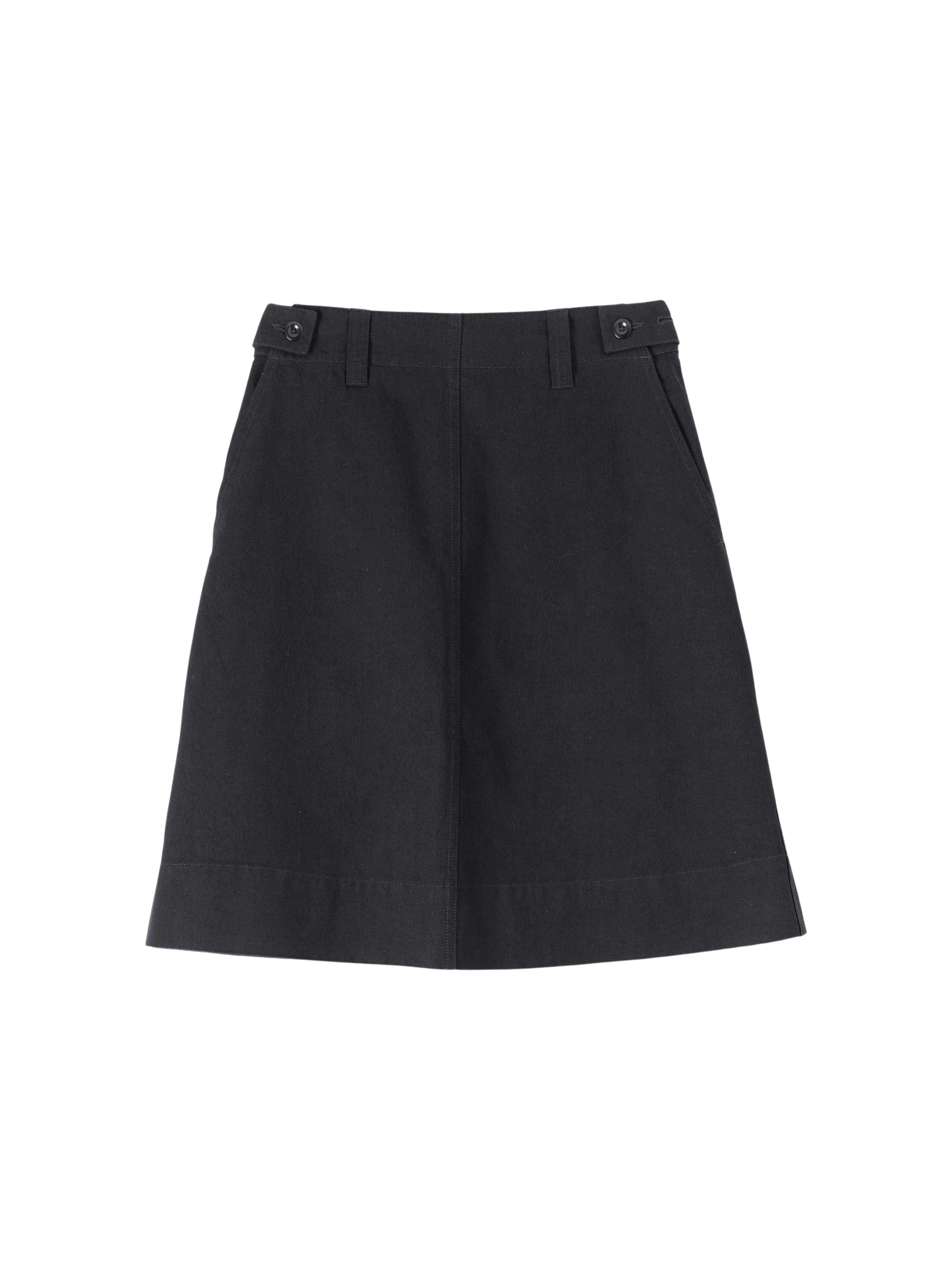 Jupe à ceinture boutonnée - Black