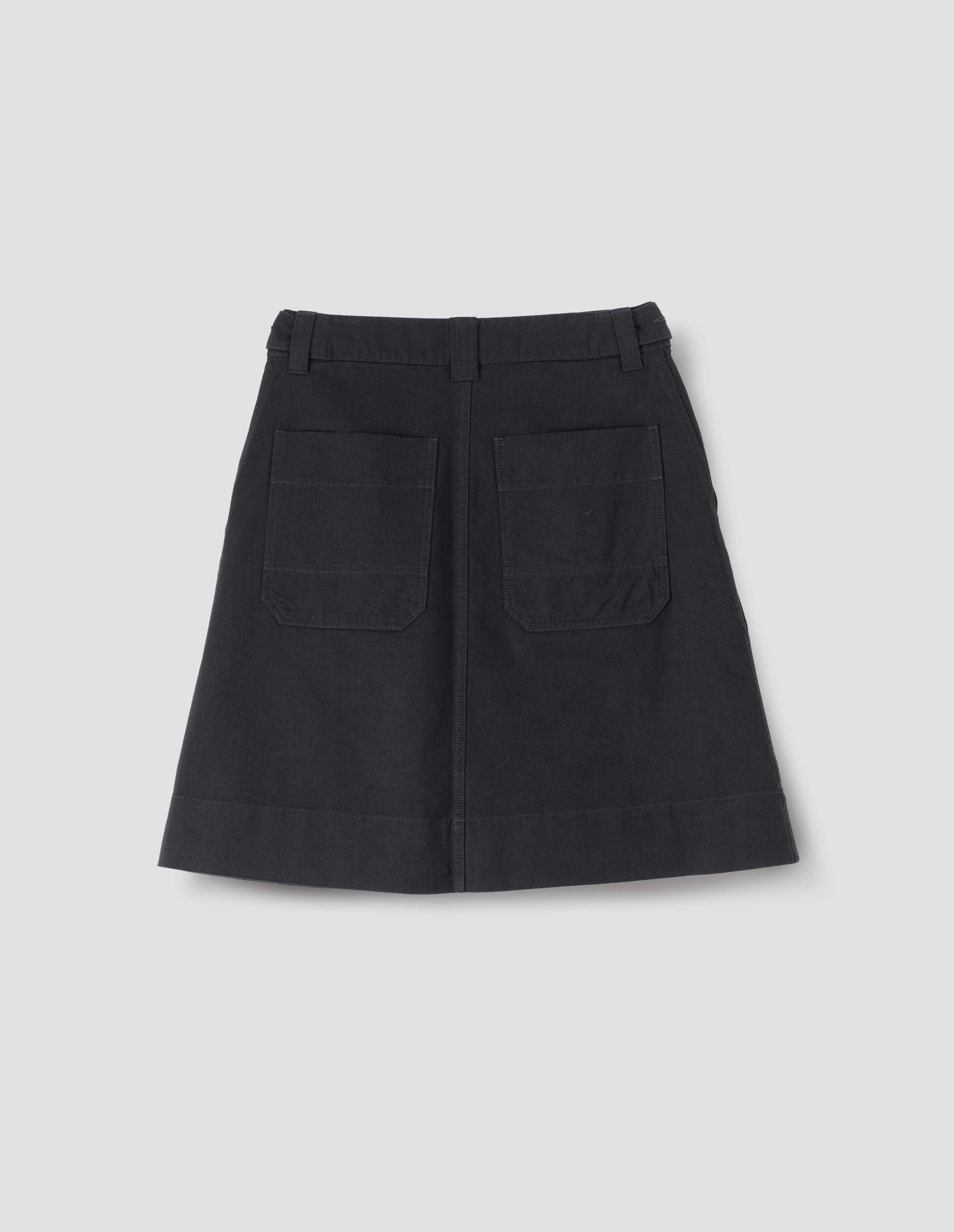 Jupe à ceinture boutonnée - Black