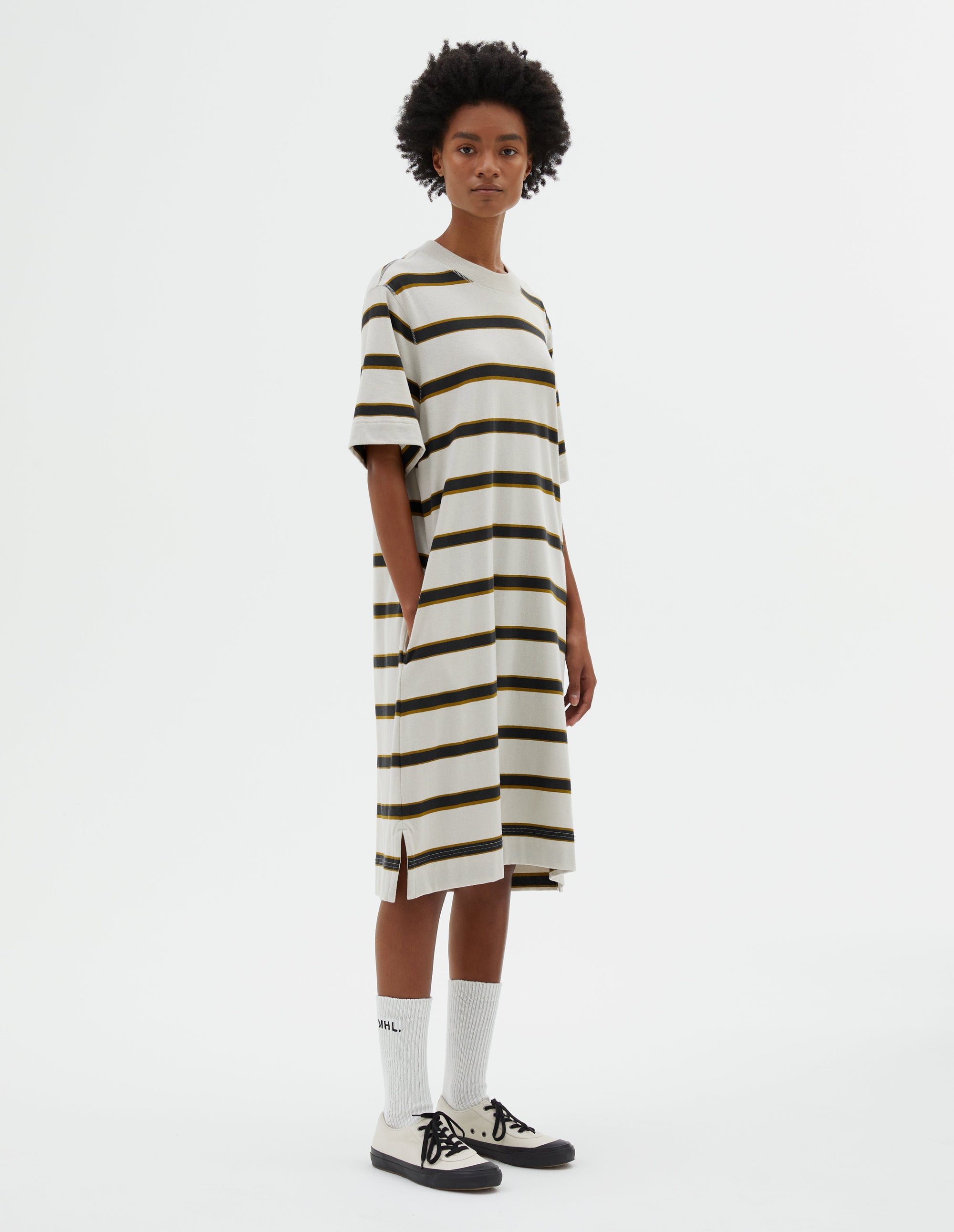 Robe T-shirt marinière - Chalk & Ochre & Carbon