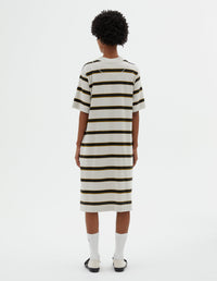 Robe T-shirt marinière - Chalk & Ochre & Carbon