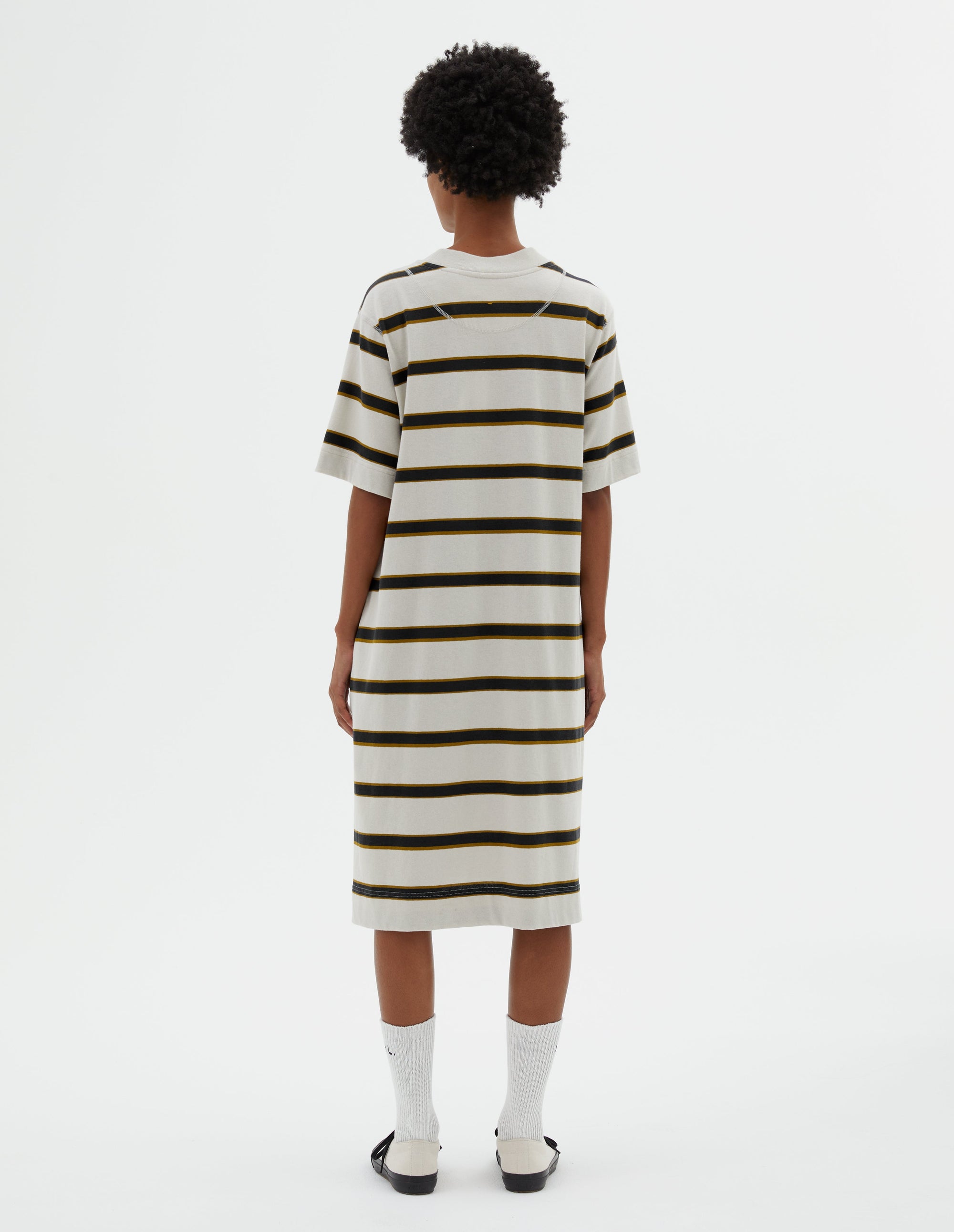 Robe T-shirt marinière - Chalk & Ochre & Carbon