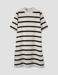 Robe T-shirt marinière - Chalk & Ochre & Carbon