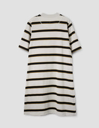 Robe T-shirt marinière - Chalk & Ochre & Carbon