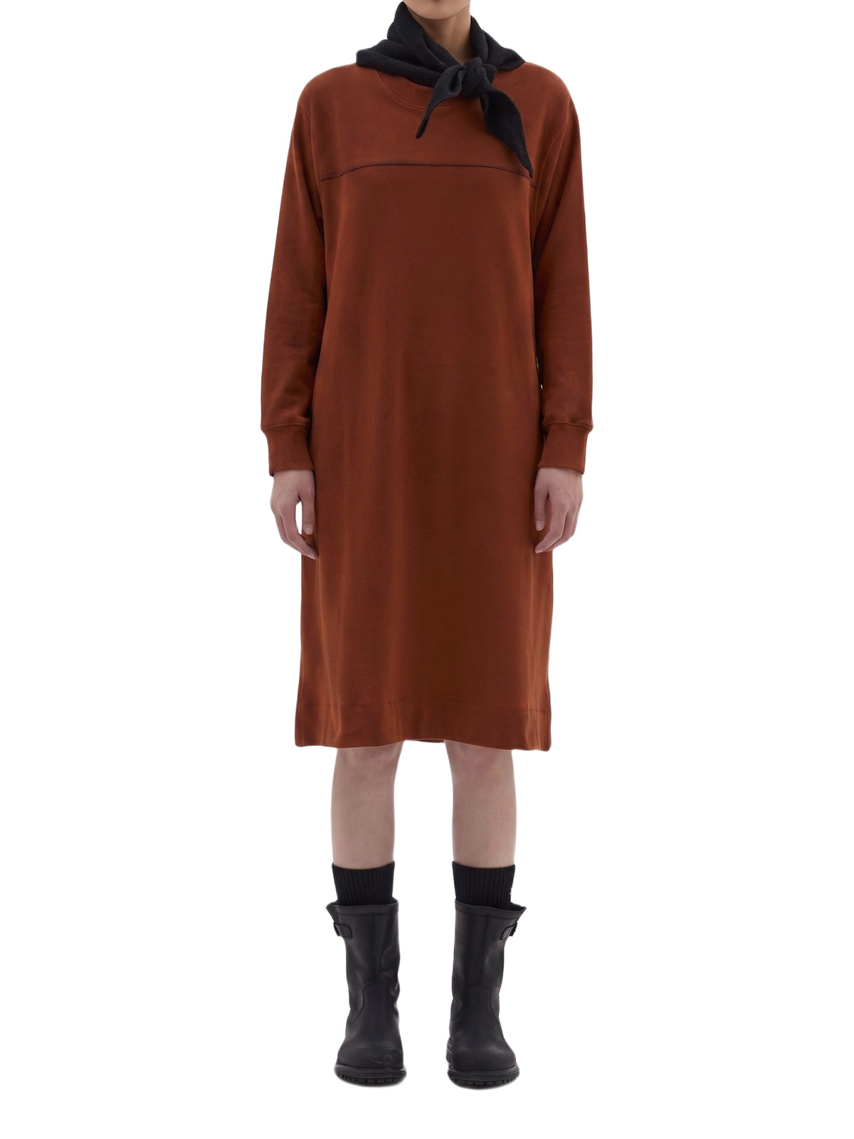 Robe à empiècement - Brown & Orange