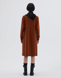 Robe à empiècement - Brown & Orange