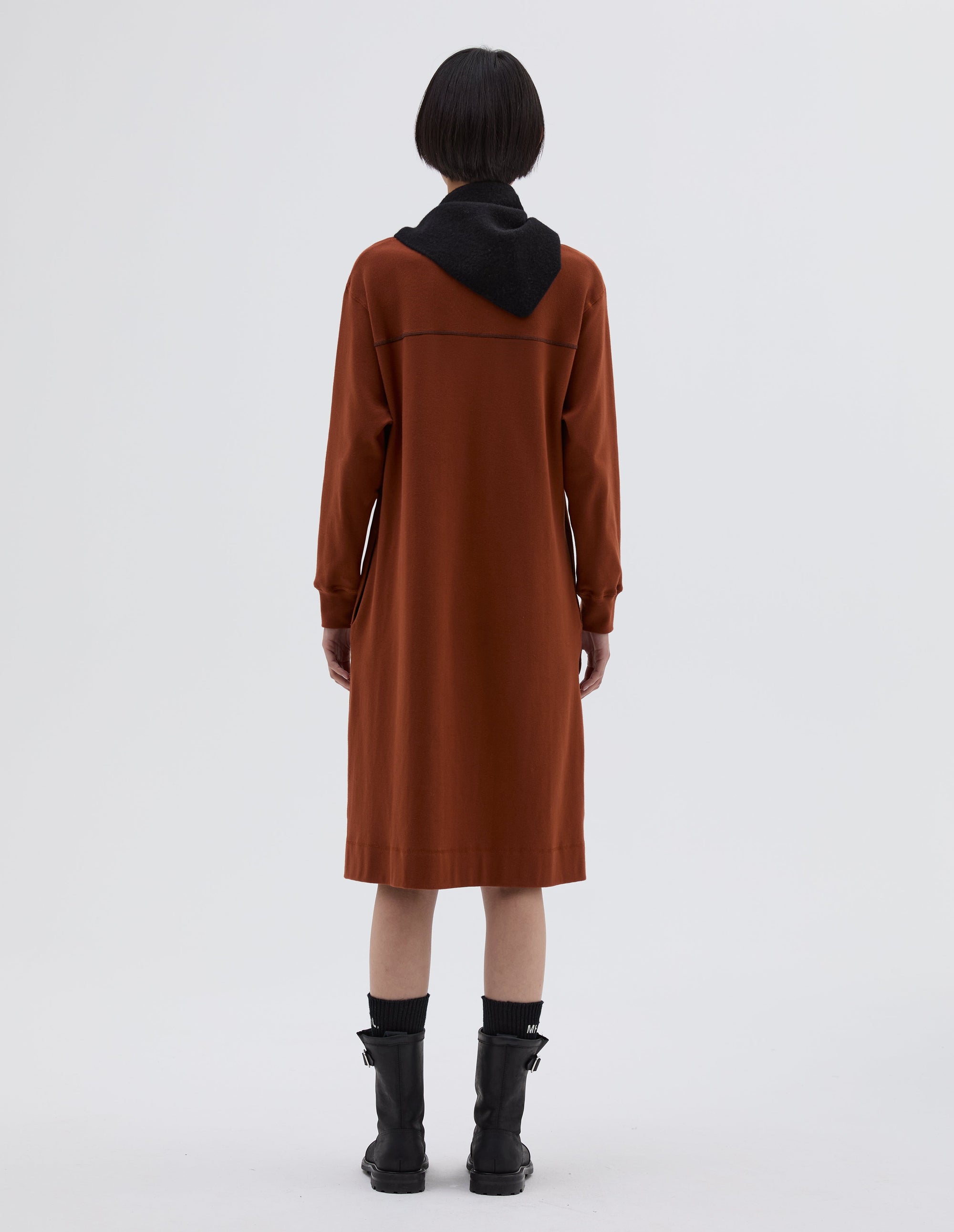 Robe à empiècement - Brown & Orange