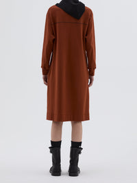 Robe à empiècement - Brown & Orange