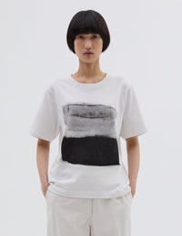 T-shirt à rayures abstraites - Off White