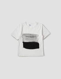 T-shirt à rayures abstraites - Off White