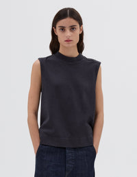 Débardeur à épaules boutonnées - Navy