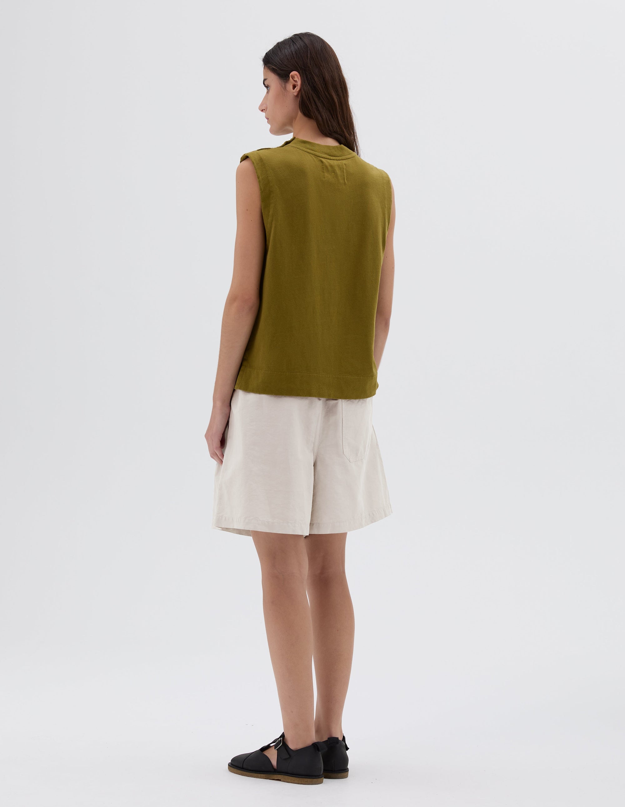 Débardeur à épaules boutonnées - Green