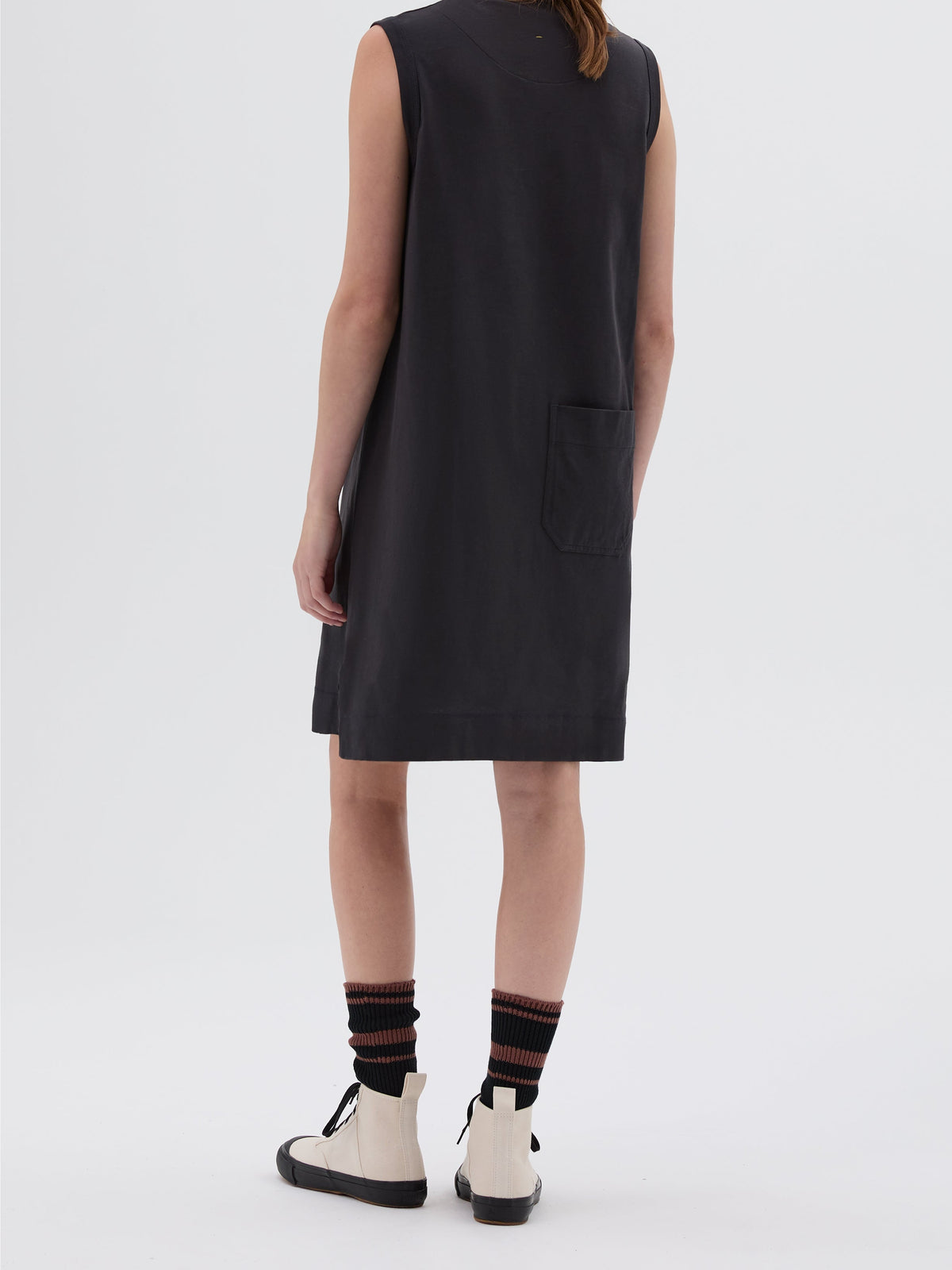 Slip-on tank top dress - Black