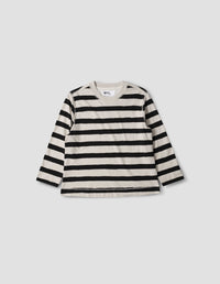 Marinière col rond - Striped & Beige & Black
