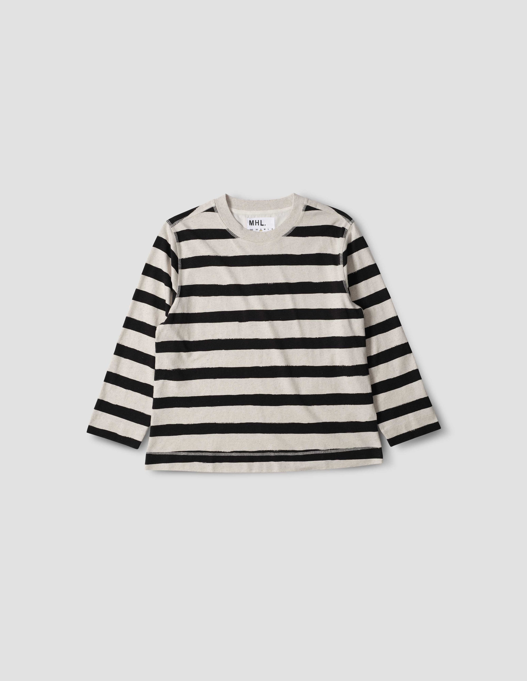 Marinière col rond - Striped & Beige & Black