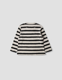 Marinière col rond - Striped & Beige & Black