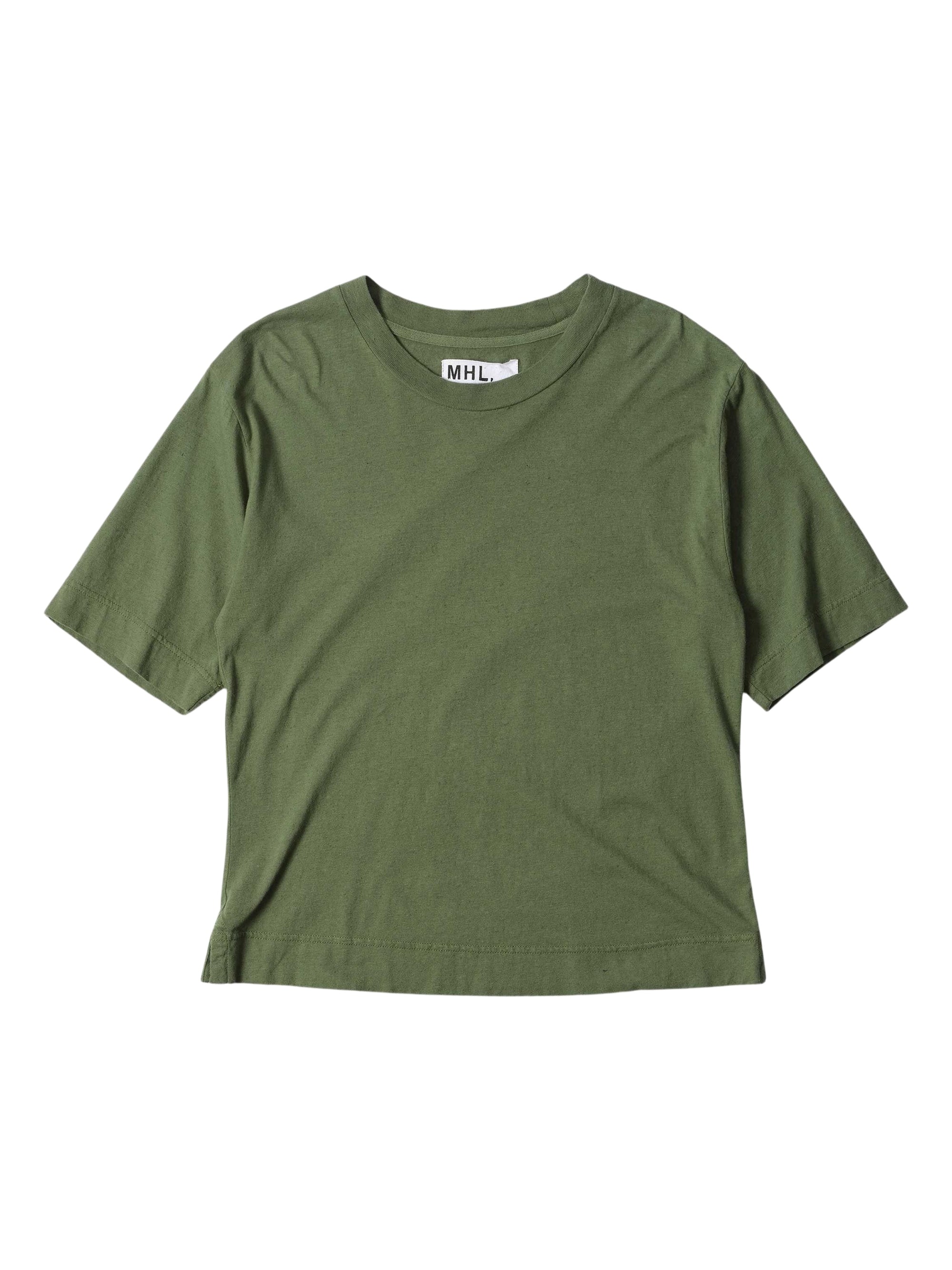T-shirt ample en lin mélangé - Green