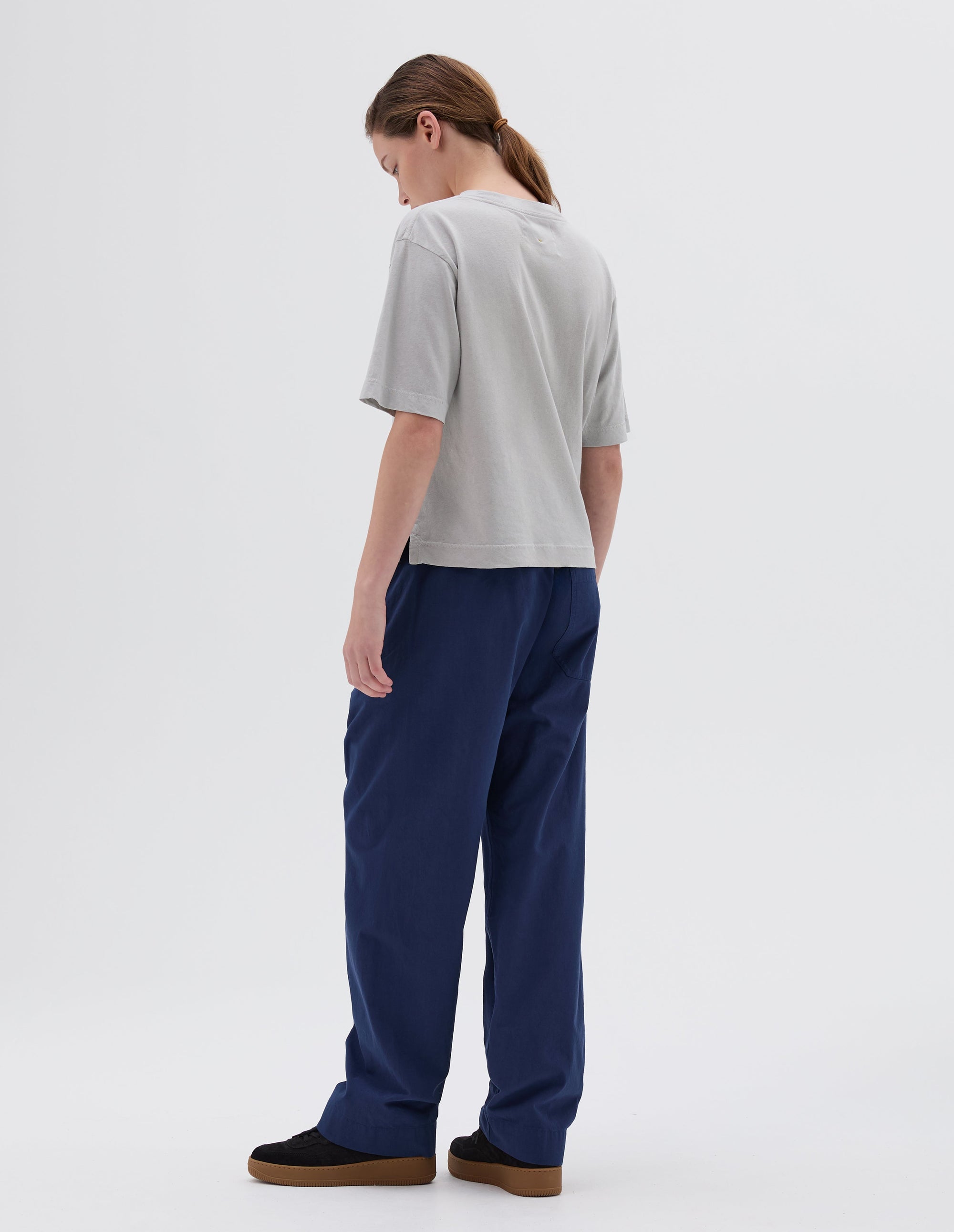 T-shirt - Gray & White & Blue