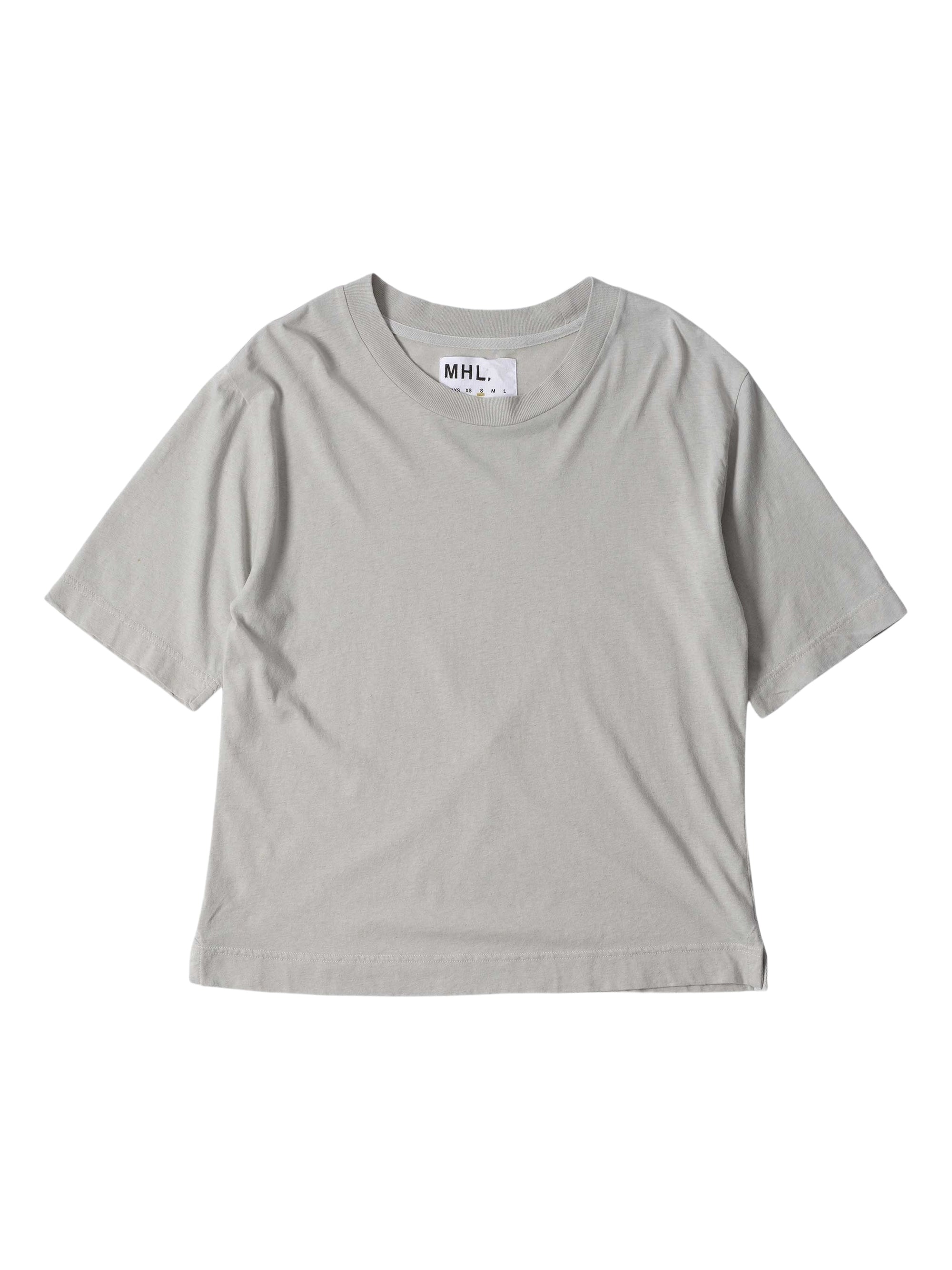 T-shirt ample en lin mélangé - Grey & White & Blue