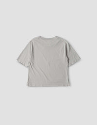 T-shirt - Gray & White & Blue