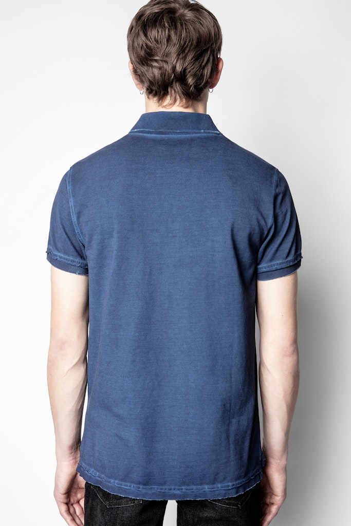 ZHORS LINE INDIGO TROT MC COLD DYED POLO MC PIQU