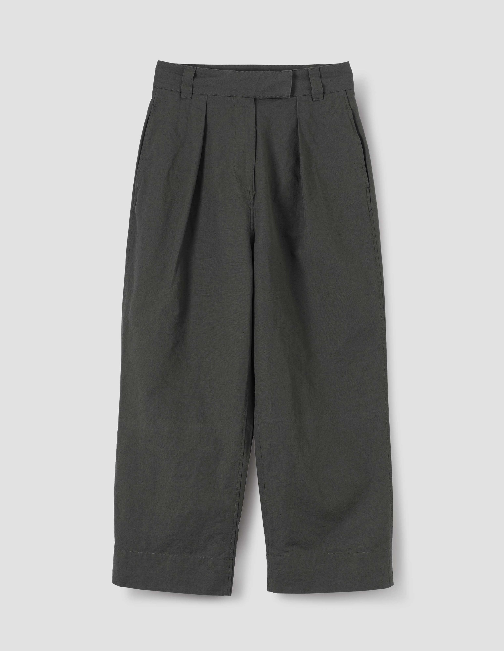 Pantalon court plissé - Black & Gray