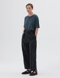 Pantalon court plissé - Black & Gray