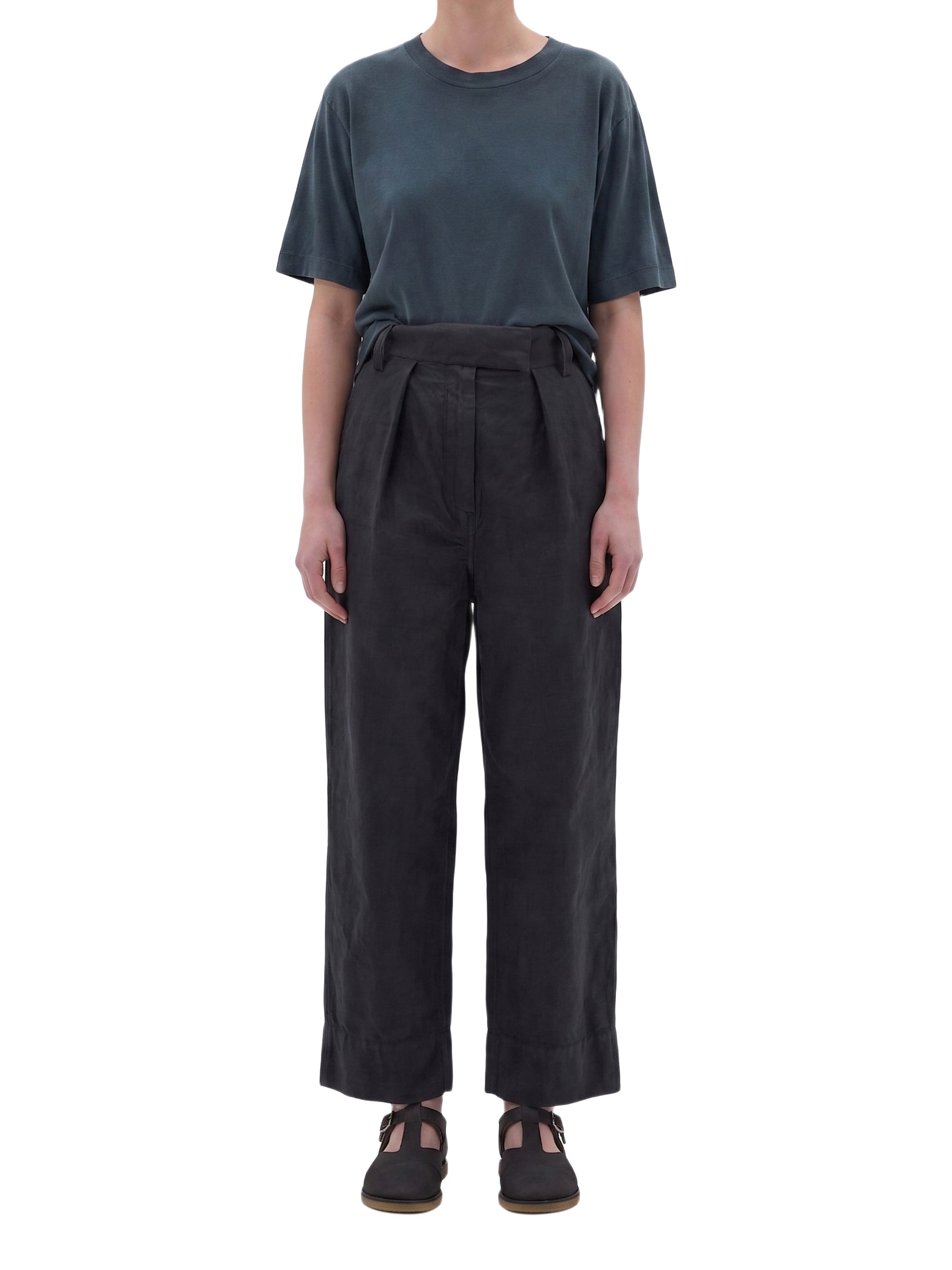 Pantalon court plissé - Black & Grey