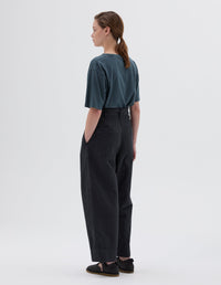 Pantalon court plissé - Black & Gray