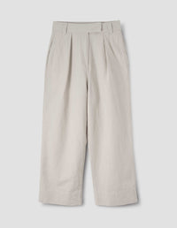 Pantalon court plissé - Beige & Gray