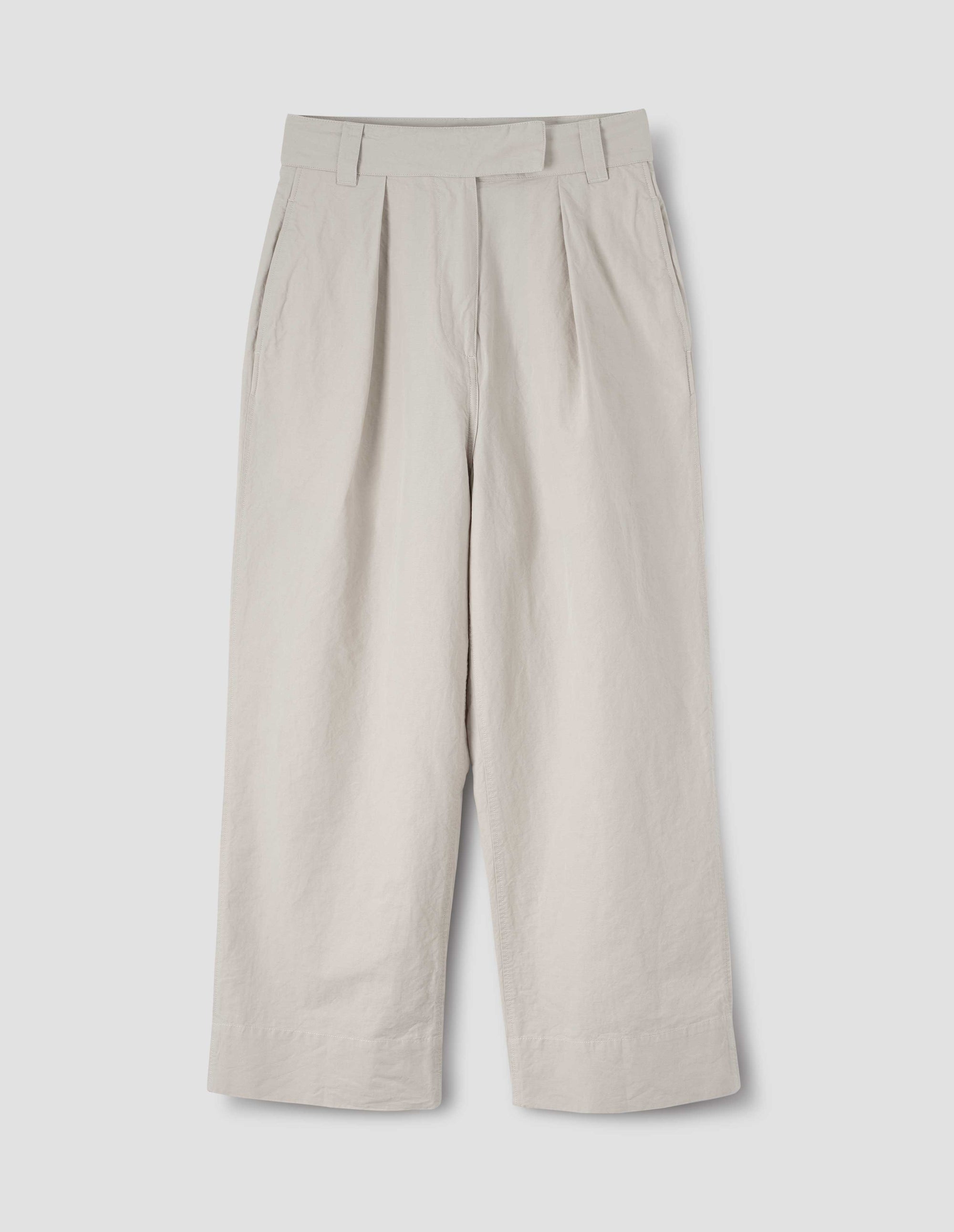 Pantalon court plissé - Beige & Gray