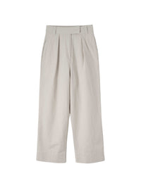 Pantalon court plissé - Beige & Grey