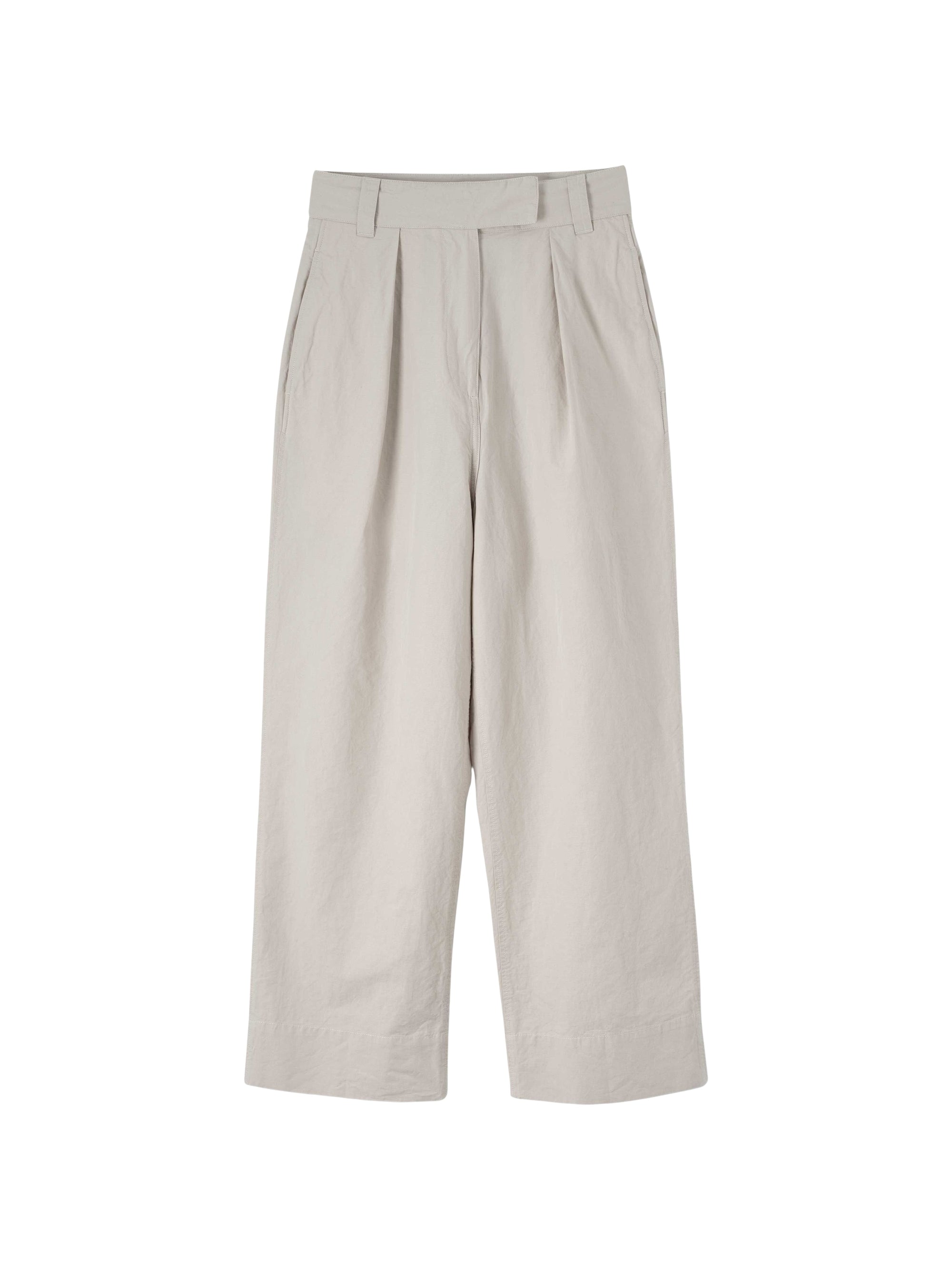 Pantalon court plissé - Beige & Grey