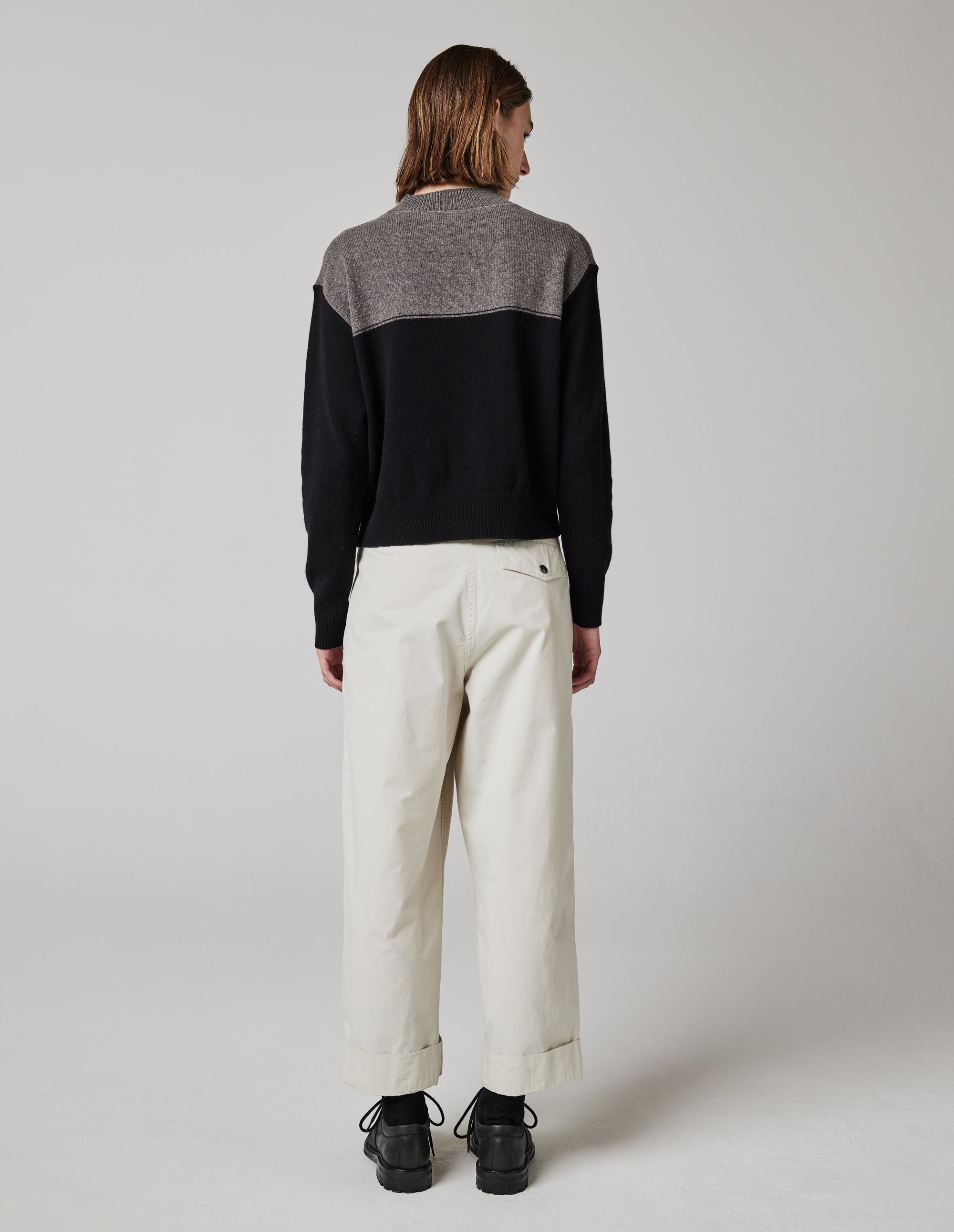Pantalon large plissé - Chalk