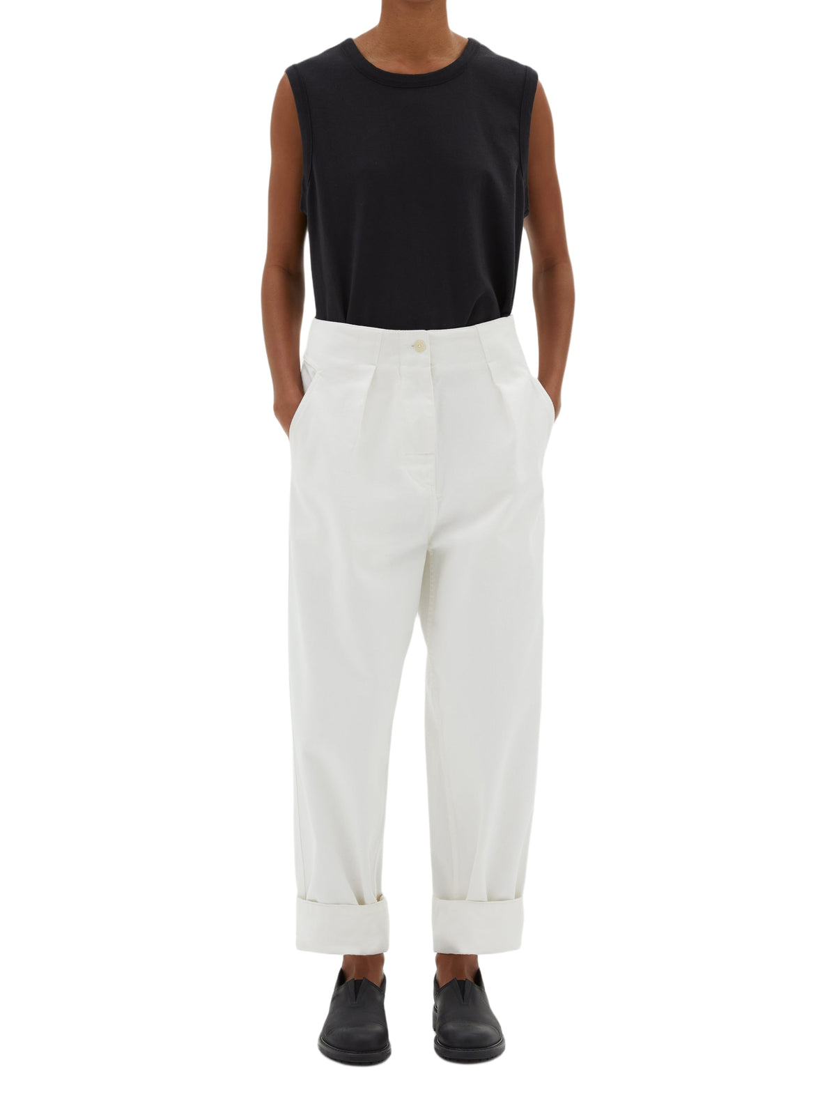 Pantalon droit à plis - Off White
