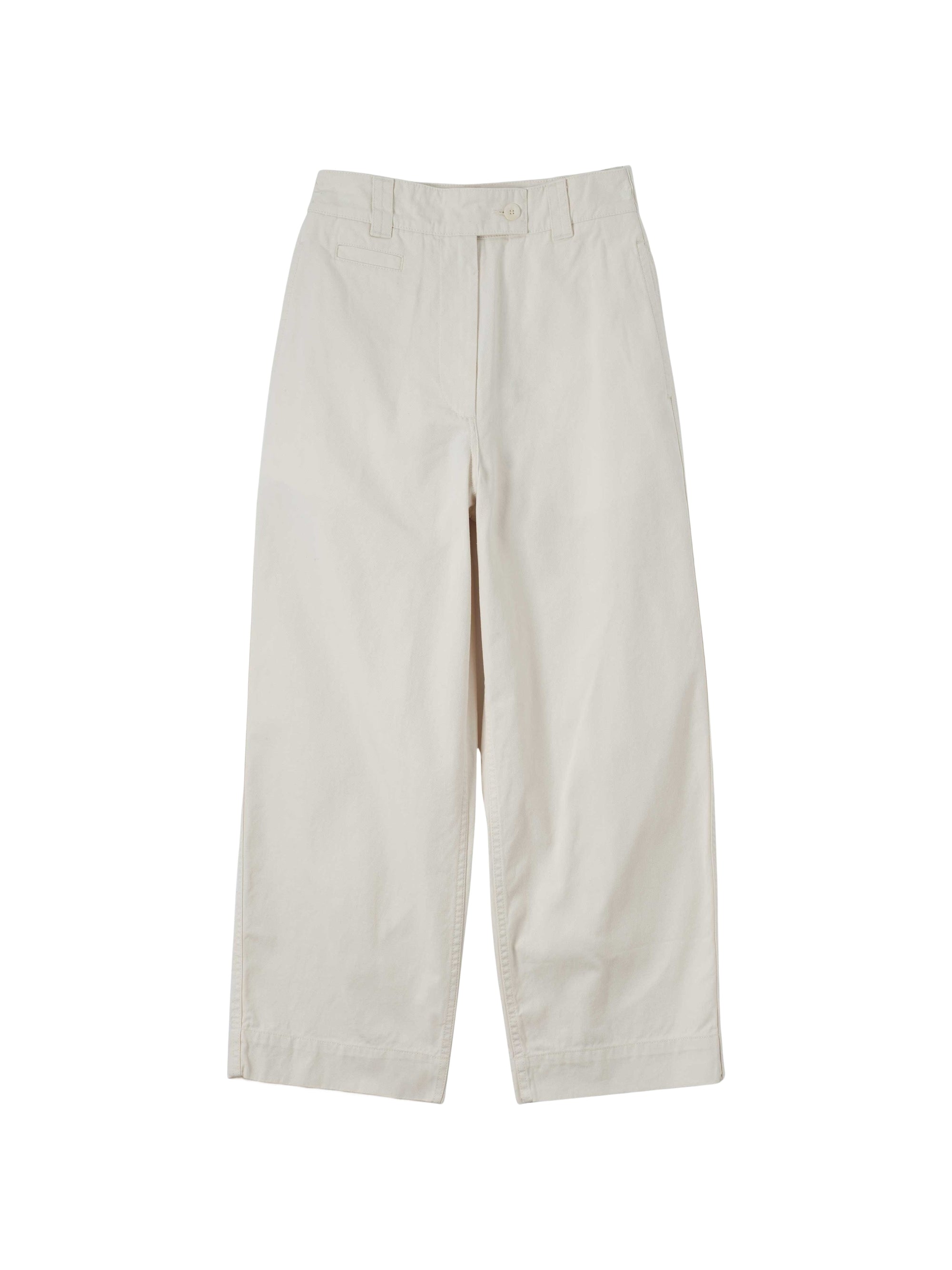Pantalon droit et court - White & Beige