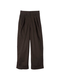 Pantalon plissé à revers - Brown