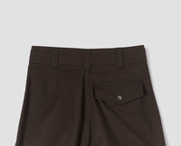 Pantalon plissé à revers - Brown