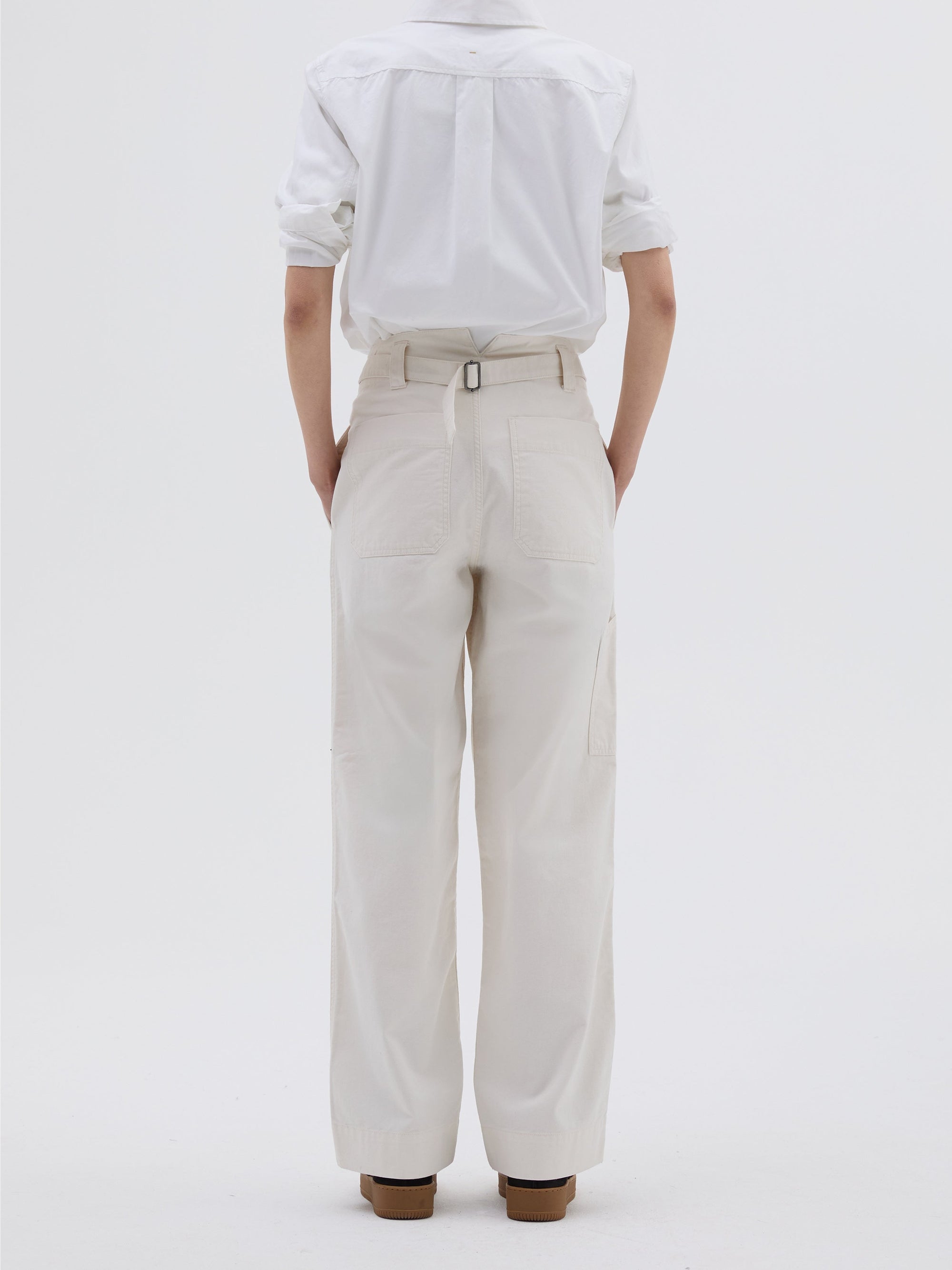 Pantalon Naval ample - White & Beige