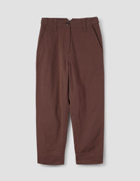 Pantalon fuselé à devant plat - Brown