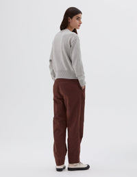 Pantalon fuselé à devant plat - Brown