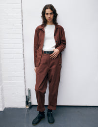 Pantalon fuselé à devant plat - Brown