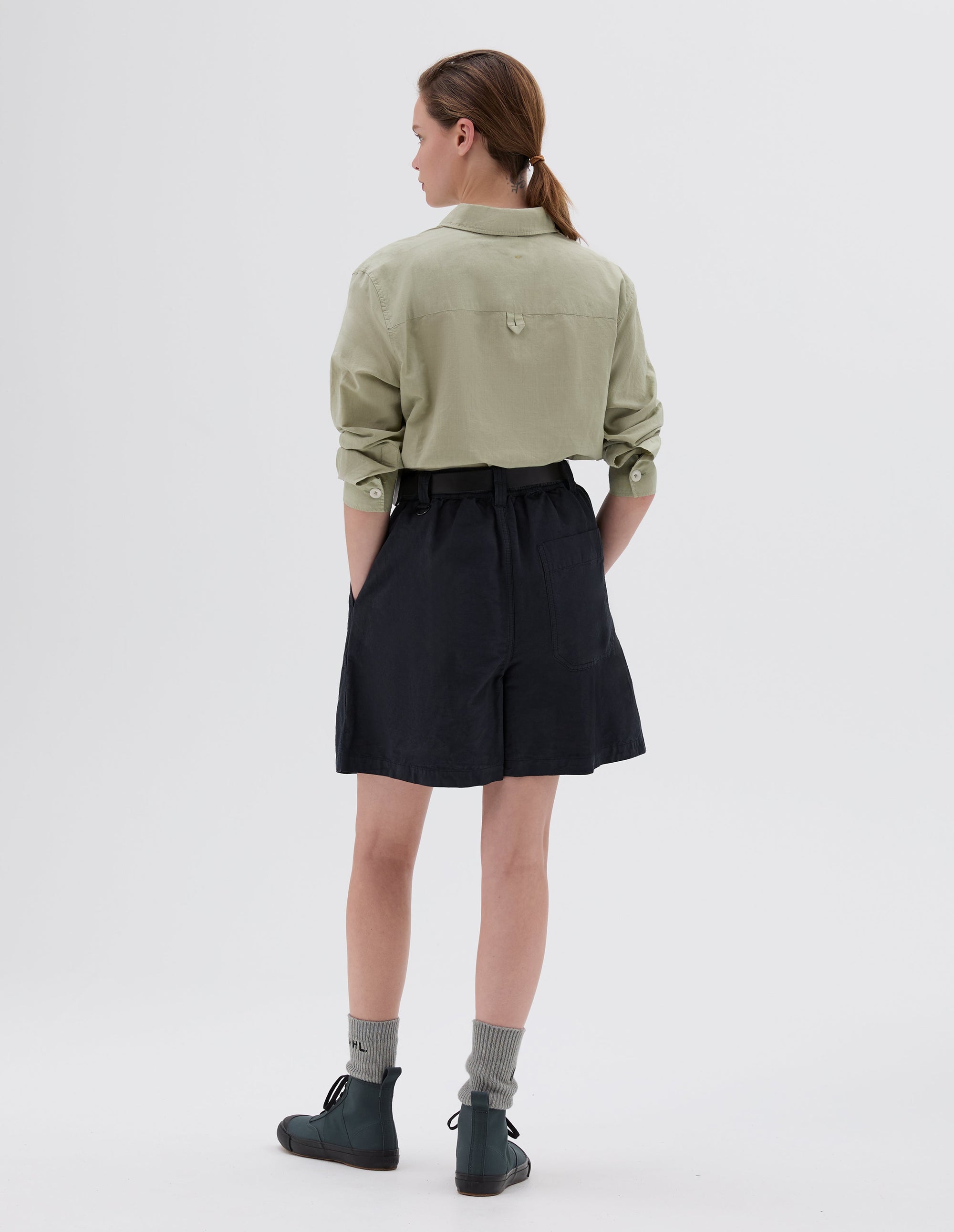 Short plissé - Black & Gray