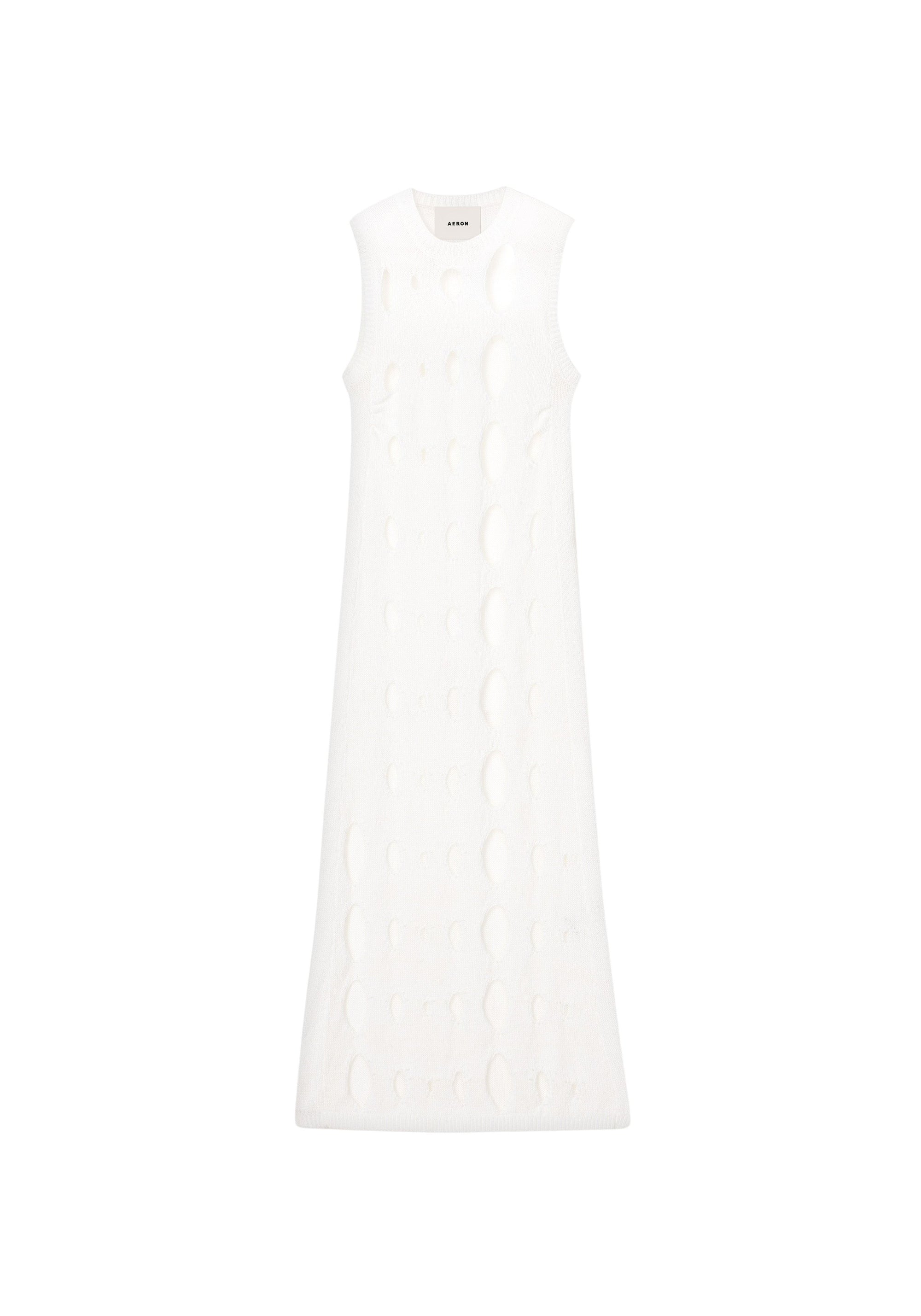 Robe longue Wickham en lin - White